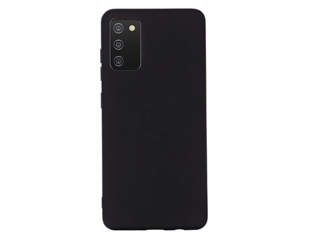 Чехол Yotrix LiquidSilicone для Samsung Galaxy A02s (черный, гелевый)
