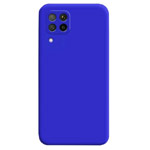 Чехол Yotrix LiquidSilicone Pro для Samsung Galaxy A12 (синий, гелевый)