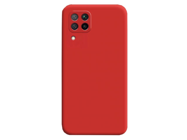 Чехол Yotrix LiquidSilicone Pro для Samsung Galaxy A12 (красный, гелевый)