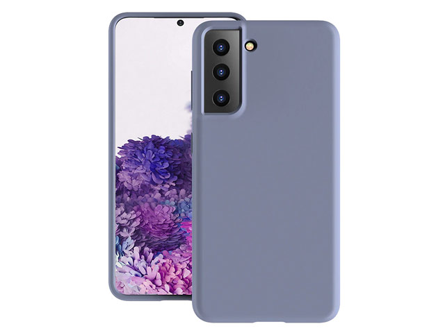 Чехол Yotrix LiquidSilicone для Samsung Galaxy S21 (сиреневый, гелевый)