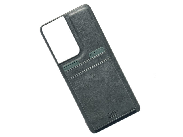 Чехол HDD Luxury Card Slot Case для Samsung Galaxy S21 ultra (темно-зеленый, кожаный)