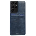 Чехол HDD Luxury Card Slot Case для Samsung Galaxy S21 ultra (темно-синий, кожаный)