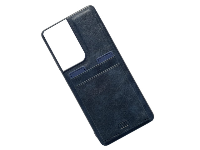 Чехол HDD Luxury Card Slot Case для Samsung Galaxy S21 ultra (темно-синий, кожаный)