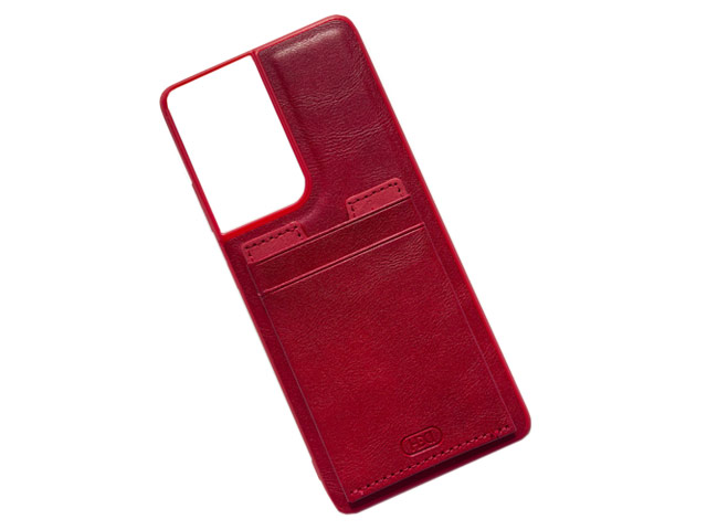 Чехол HDD Luxury Card Slot Case для Samsung Galaxy S21 ultra (красный, кожаный)