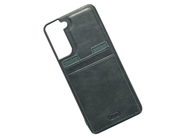 Чехол HDD Luxury Card Slot Case для Samsung Galaxy S21 plus (темно-зеленый, кожаный)