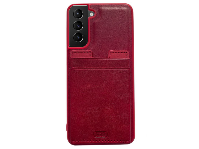 Чехол HDD Luxury Card Slot Case для Samsung Galaxy S21 plus (красный, кожаный)