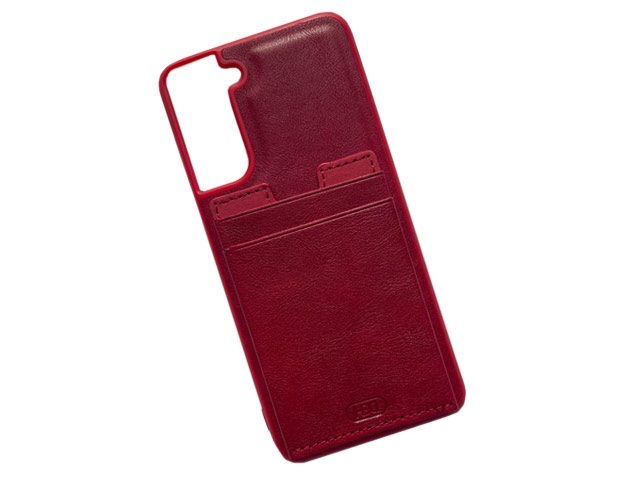 Чехол HDD Luxury Card Slot Case для Samsung Galaxy S21 plus (красный, кожаный)