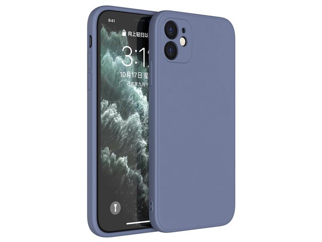 Чехол Yotrix LiquidSilicone Pro для Apple iPhone 12 (сиреневый, гелевый)