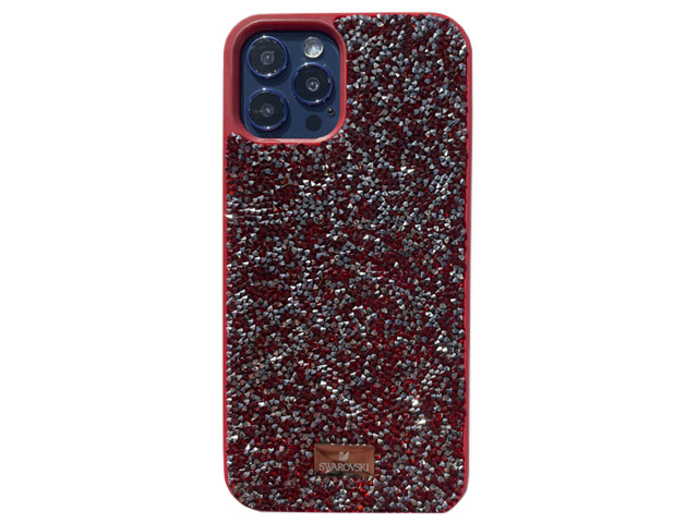 Чехол Swarovski Crystal Case для Apple iPhone 12/12 pro (красный, гелевый)