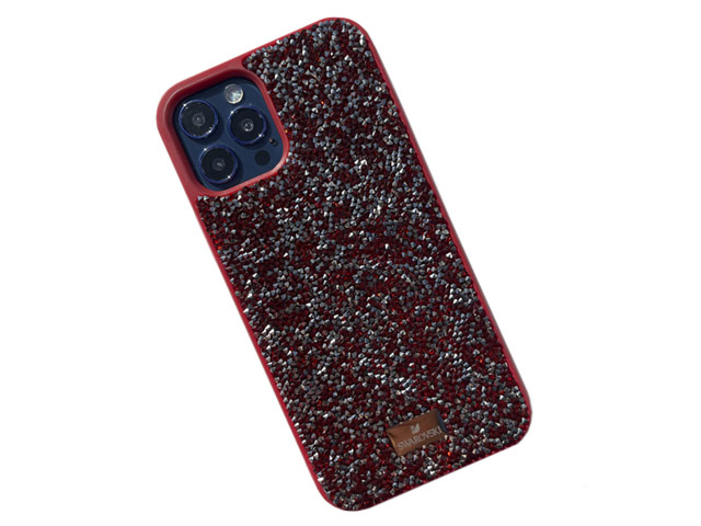 Чехол Swarovski Crystal Case для Apple iPhone 12/12 pro (красный, гелевый)