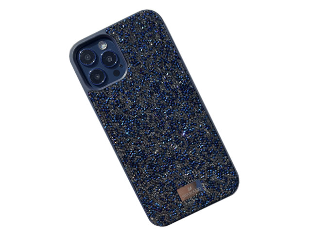 Чехол Swarovski Crystal Case для Apple iPhone 12/12 pro (синий, гелевый)