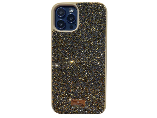 Чехол Swarovski Crystal Case для Apple iPhone 12 pro max (золотистый, гелевый)