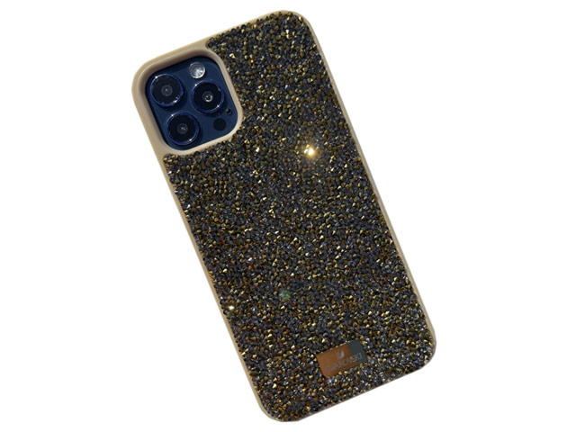 Чехол Swarovski Crystal Case для Apple iPhone 12 pro max (золотистый, гелевый)