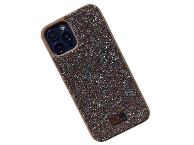 Чехол Swarovski Crystal Case для Apple iPhone 12 pro max (розовый, гелевый)