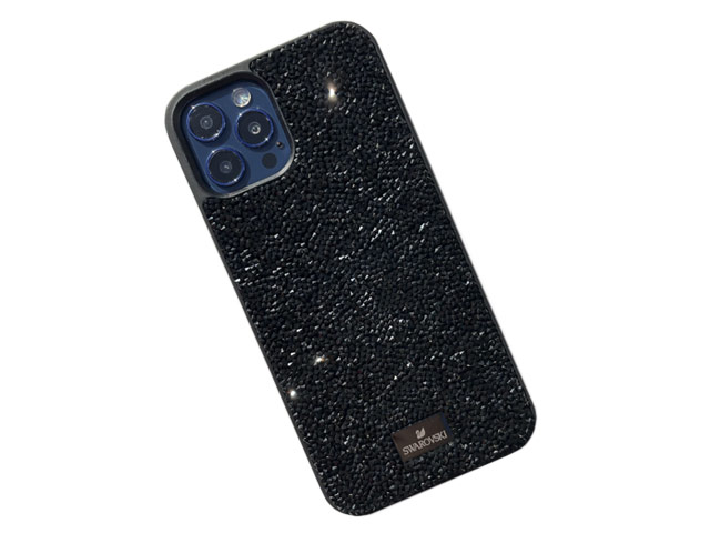 Чехол Swarovski Crystal Case для Apple iPhone 12 pro max (черный, гелевый)