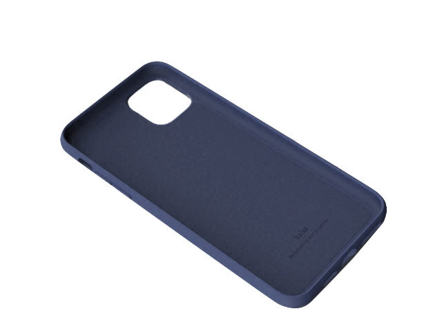 Чехол Kajsa Genuine Leather Pearl Pattern для Apple iPhone 12/12 pro (синий, кожаный)