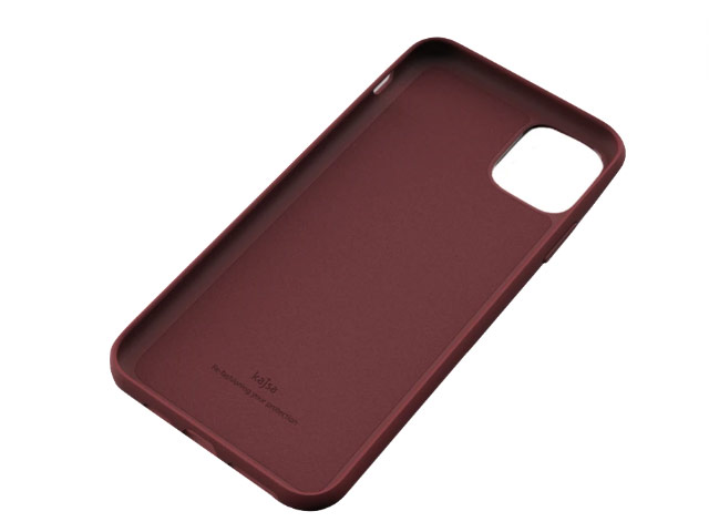 Чехол Kajsa Genuine Leather Pearl Pattern для Apple iPhone 12/12 pro (бордовый, кожаный)