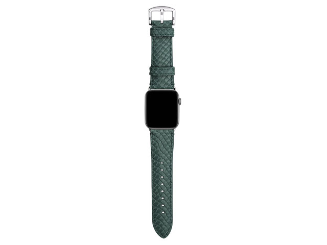 Ремешок для часов Kajsa Genuine Leather Pearl Pattern Band для Apple Watch (38/40 мм, зеленый, кожаный)