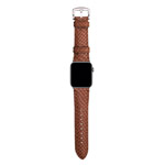 Ремешок для часов Kajsa Genuine Leather Pearl Pattern Band для Apple Watch (42/44 мм, коричневый, кожаный)