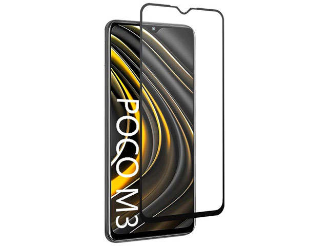 Защитное стекло Yotrix 3D Pro Glass Protector для Xiaomi Poco M3 (черное)