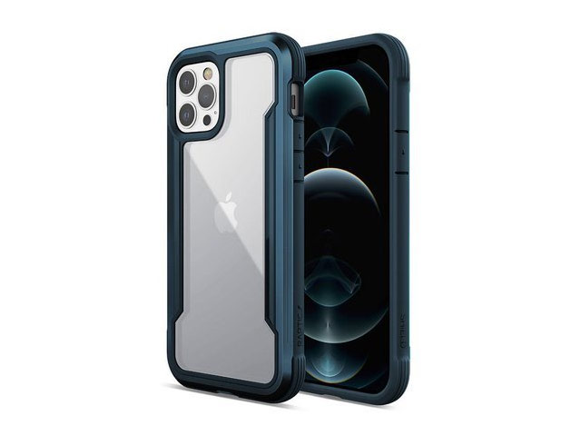 Чехол X-doria Defense Shield для Apple iPhone 12/12 pro (синий, маталлический)
