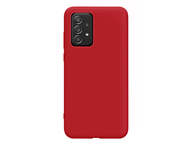 Чехол Yotrix LiquidSilicone для Samsung Galaxy A72 (красный, гелевый)