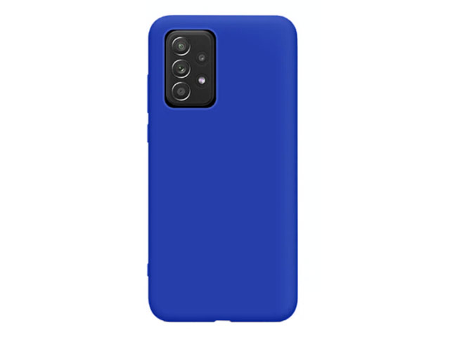 Чехол Yotrix LiquidSilicone для Samsung Galaxy A52 (синий, гелевый)