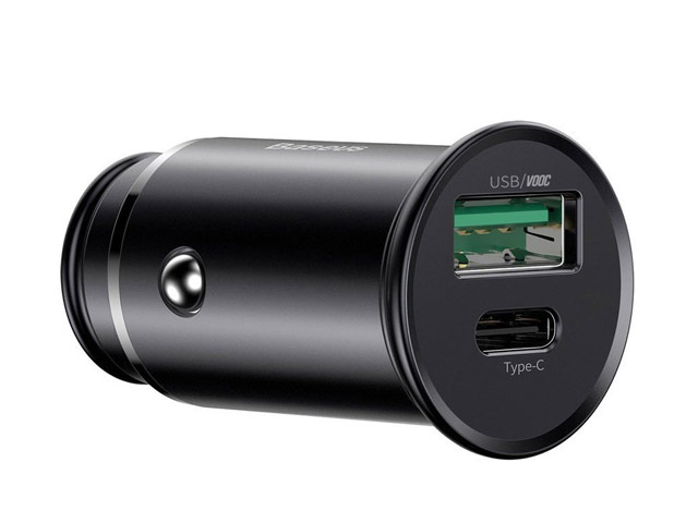 Зарядное устройство Baseus PPS Quick Car Charger универсальное (автомобильное, 30W, USB, USB-C, VOOC, черное)