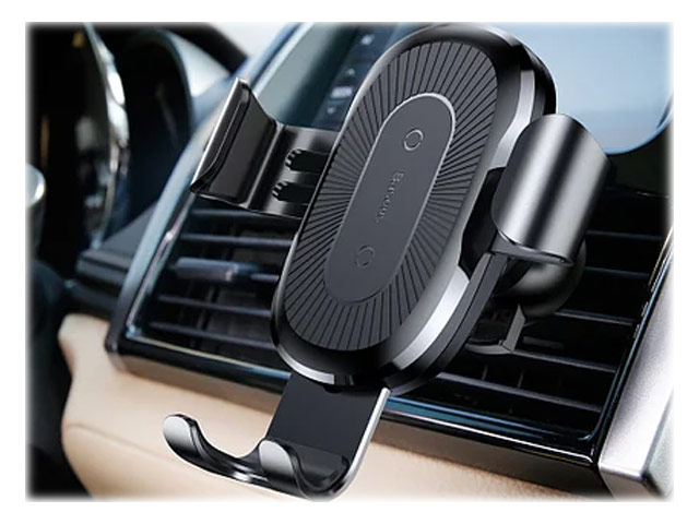 Беспроводное зарядное устройство Baseus Gravity Car Wireless Charger (черное, автомобильное, Fast Charge, QI, 10W)