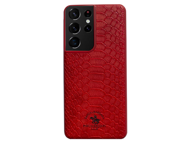 Чехол Santa Barbara Knight для Samsung Galaxy S21 ultra (красный, кожаный)