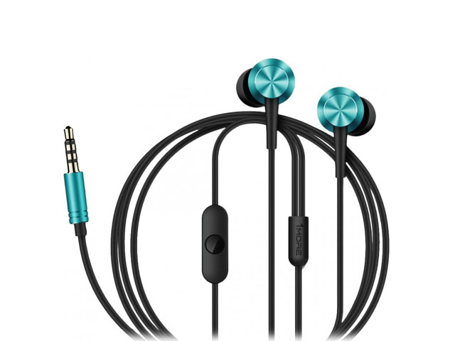 Наушники Xiaomi 1More Piston Fit универсальные (голубые, пульт/микрофон, 20-20000 Гц)