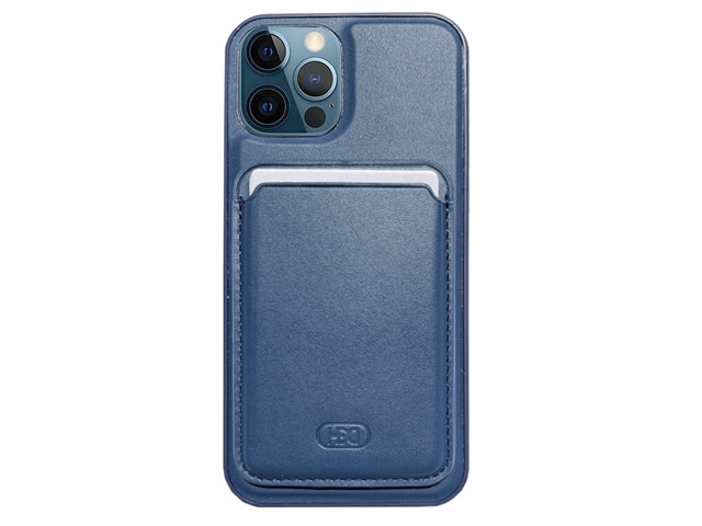 Чехол HDD Luxury Magnet Case для Apple iPhone 12 pro max (темно-синий, кожаный)
