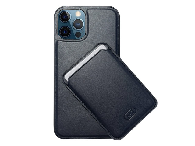 Чехол HDD Luxury Magnet Case для Apple iPhone 12/12 pro (черный, кожаный)