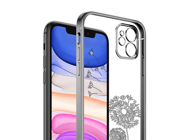 Чехол Coblue Crystal Plating Case для Apple iPhone 12 (темно-синий, гелевый)
