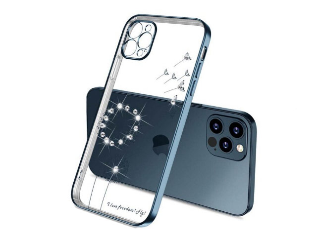 Чехол Coblue Crystal Plating Case для Apple iPhone 12 pro (темно-синий, гелевый)