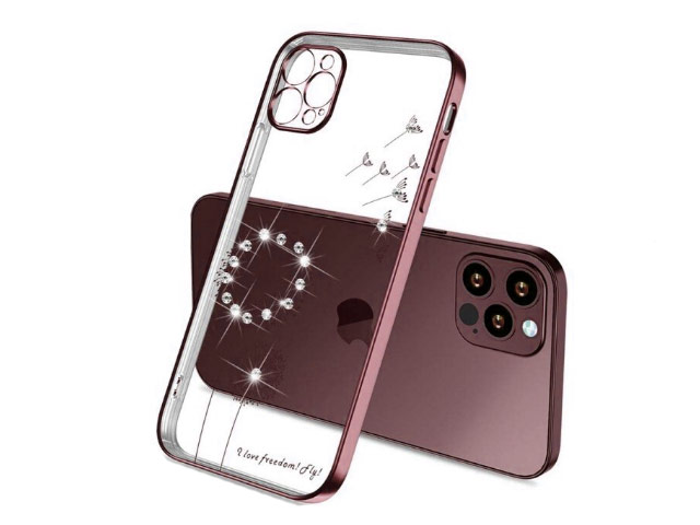 Чехол Coblue Crystal Plating Case для Apple iPhone 12 pro max (розовый, гелевый)