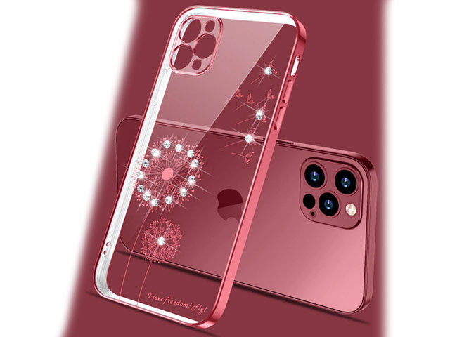 Чехол Coblue Crystal Plating Case для Apple iPhone 12 pro max (розовый, гелевый)