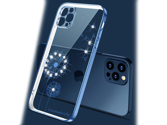 Чехол Coblue Crystal Plating Case для Apple iPhone 12 pro max (темно-синий, гелевый)