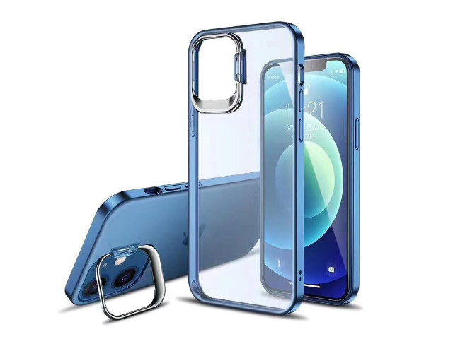 Чехол Coblue Stand Case для Apple iPhone 12/12 pro (синий, пластиковый)