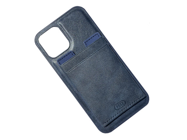 Чехол HDD Luxury Card Slot Case для Apple iPhone 12/12 pro (темно-синий, кожаный)