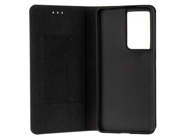 Чехол Yotrix FolioCase Plain для Samsung Galaxy S21 ultra (черный, кожаный)