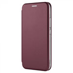 Чехол Yotrix FolioCase Plain для Samsung Galaxy S21 plus (бордовый, кожаный)