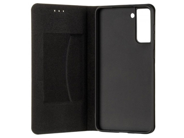 Чехол Yotrix FolioCase Plain для Samsung Galaxy S21 plus (черный, кожаный)