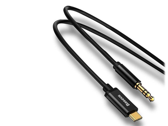 AUX-кабель Baseus Type-C to AUX Cable M01 (1.2 м, miniJack, USB Type C, черный)