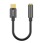 Адаптер Baseus Type-C to Headphone Jack универсальный (USB-C, miniJack 3.5 мм, черный)