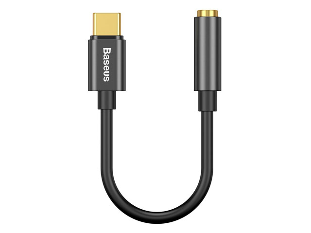 Адаптер Baseus Type-C to Headphone Jack универсальный (USB-C, miniJack 3.5 мм, черный)