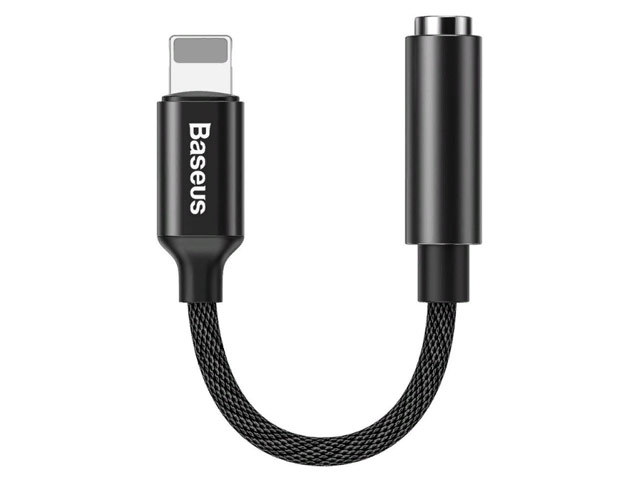 Адаптер Baseus Lightning to Headphone Jack универсальный (Lightning, miniJack 3.5 мм, черный)