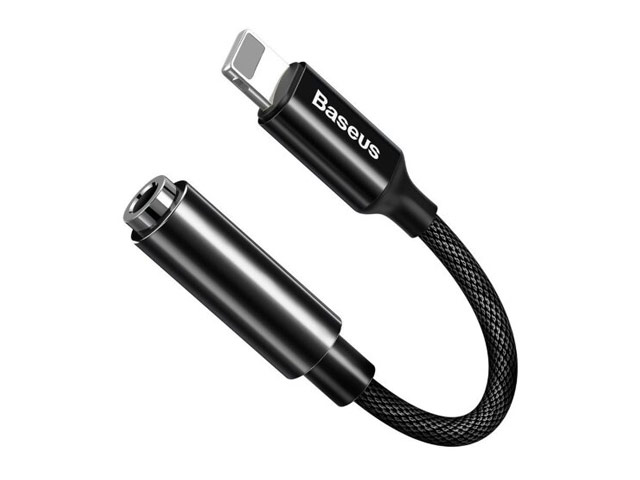 Адаптер Baseus Lightning to Headphone Jack универсальный (Lightning, miniJack 3.5 мм, черный)