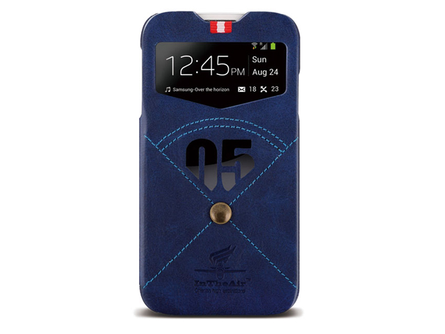 Чехол Nextouch InTheAir Code case для Samsung Galaxy S4 i9500 (темно-синий, кожанный)