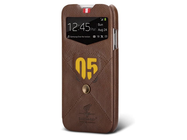 Чехол Nextouch InTheAir Code case для Samsung Galaxy S4 i9500 (темно-коричневый, кожанный)